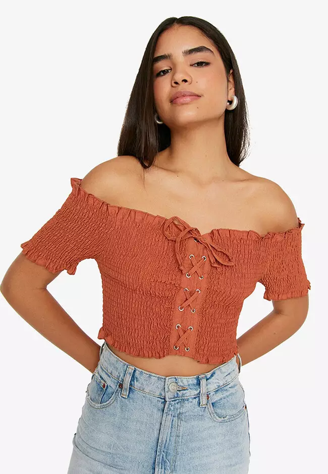 線上選購Trendyol Off-Shoulder Top | ZALORA 台灣