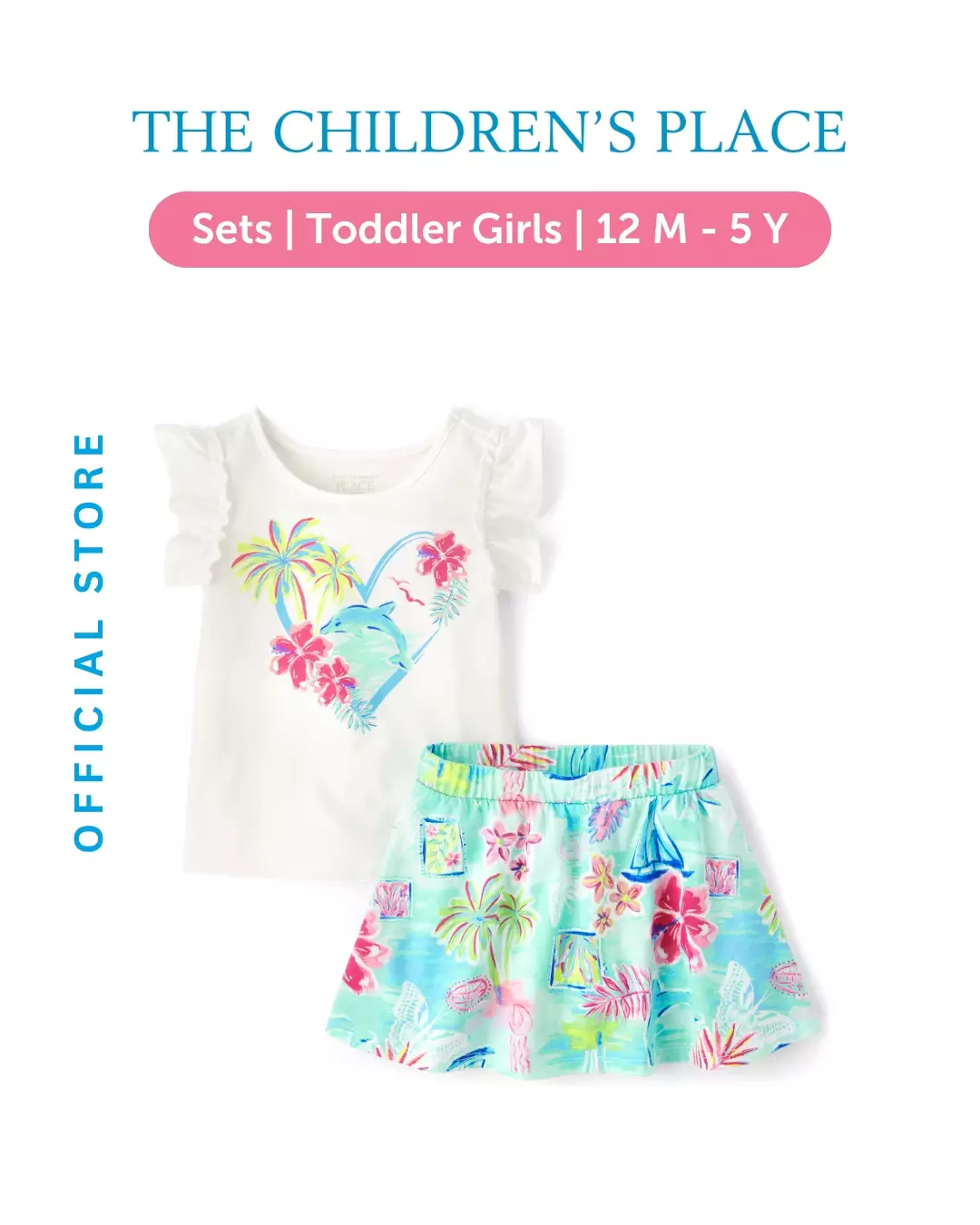 Toddler Girls Graphic 2Pk Outfit Set - Setelan Bayi Perempuan (Pink)