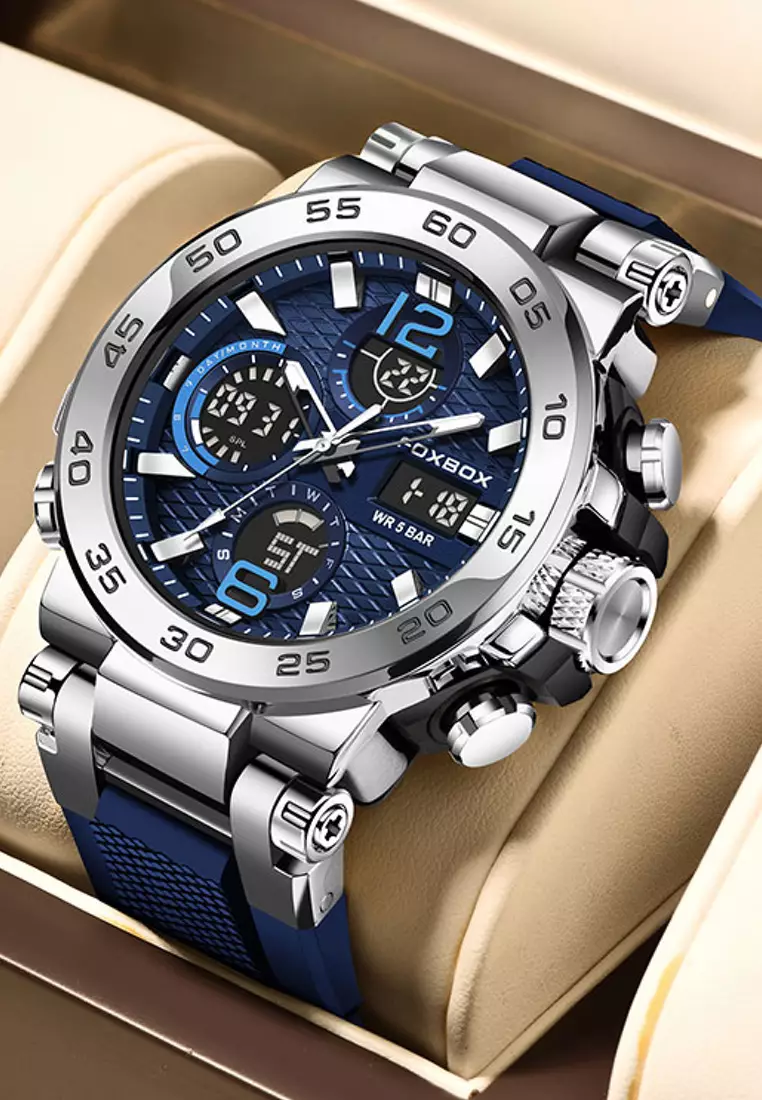 Silver blue watches top