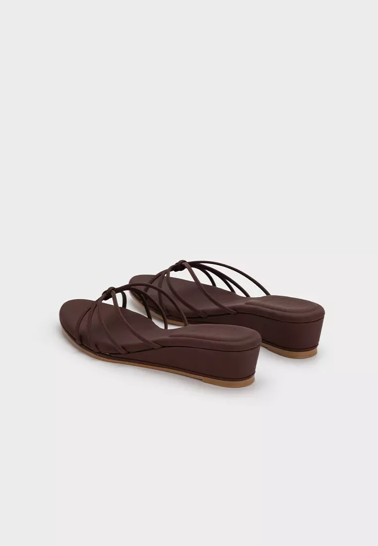 KNOTTED CLOUDFOAM LOW WEDGE HEEL 細帶編織云朵泡沫楔型拖鞋