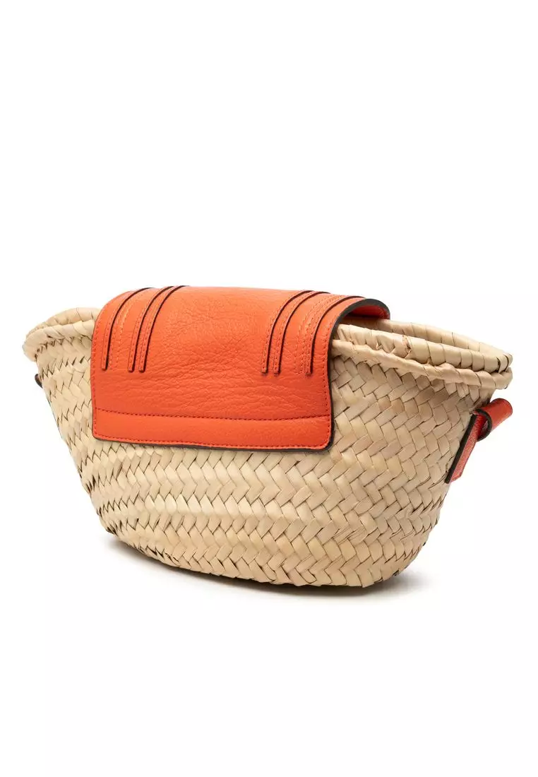 Pre-Loved Chloé Mini Raffia Marcie Basket Crossbody