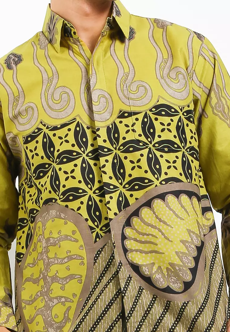 Kenzie Kemeja Batik Exclusive Premium Pria Casual Modern Lengan Panjang