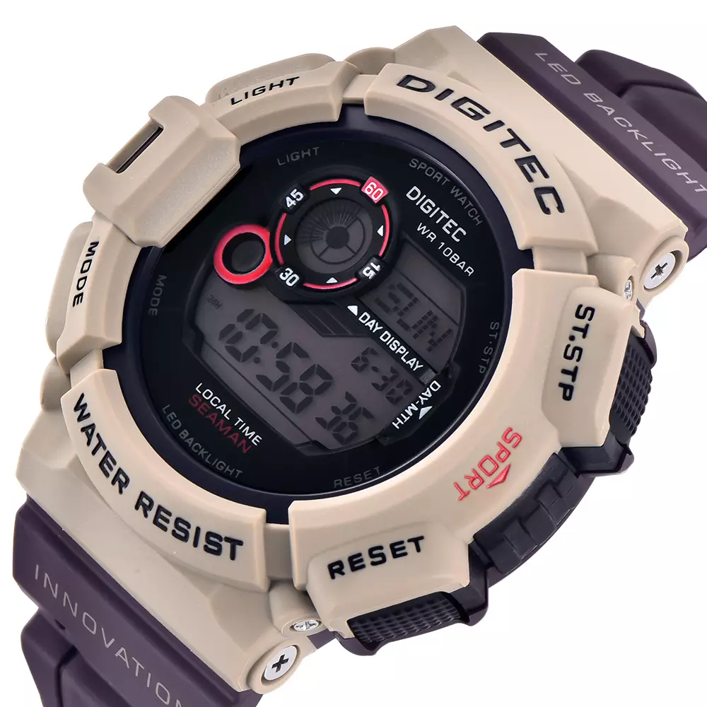 DIGITEC Jam Tangan Digital Pria DG-5028T Water Resist - CH4W Cream