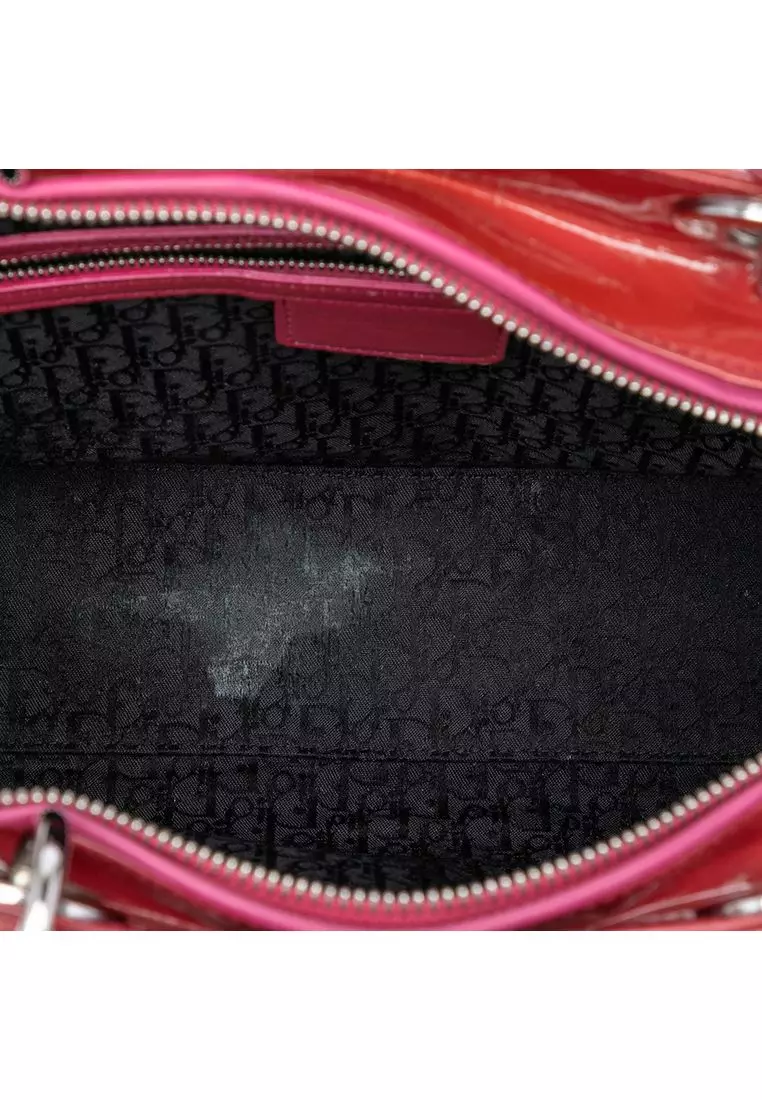 Pre-Loved Dior Large Patent Cannage Lady Dior