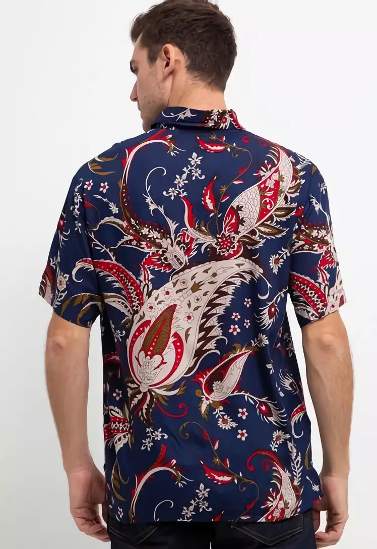Nade NTA58 Kemeja MKM Men Basic batik navy