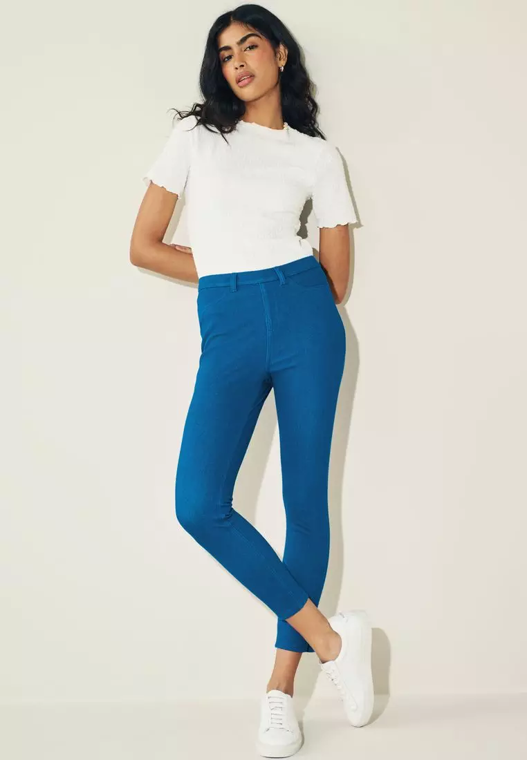 Jersey denim leggings outlet