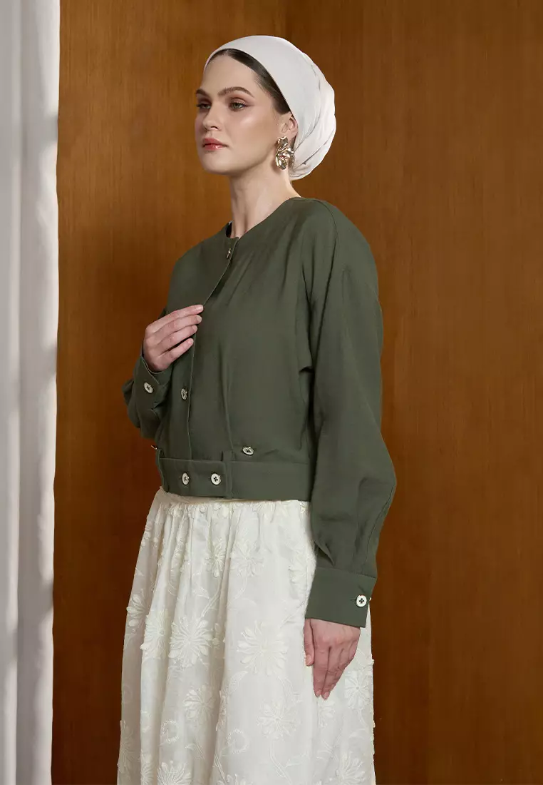 Kami Kaia Plain Top Dark Green