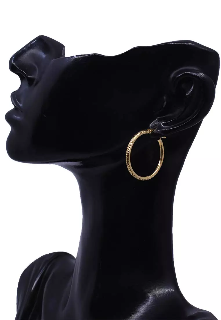 18K Italian Made Yellow Gold Earrings