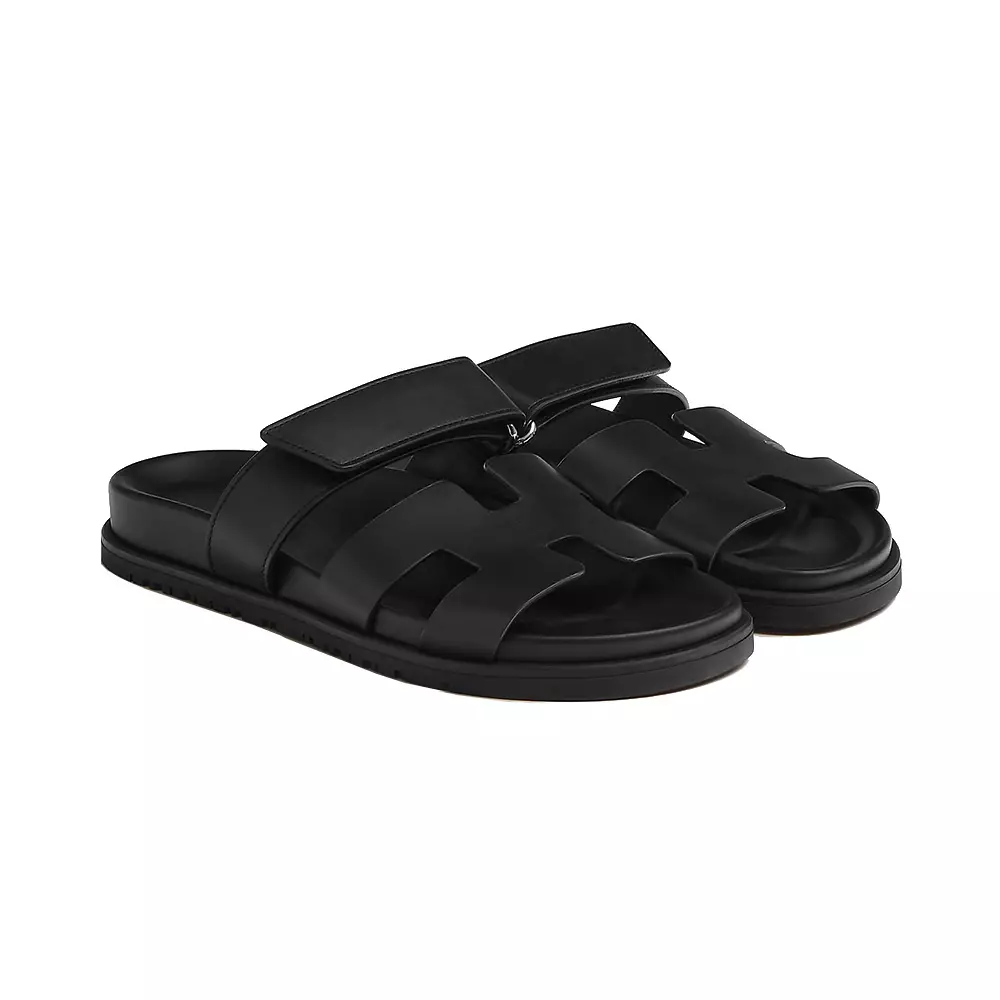 Chypre Calfskin Sandals Black Women