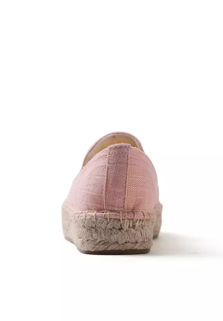 Platform Embroidery Canvas Espadrilles HB88