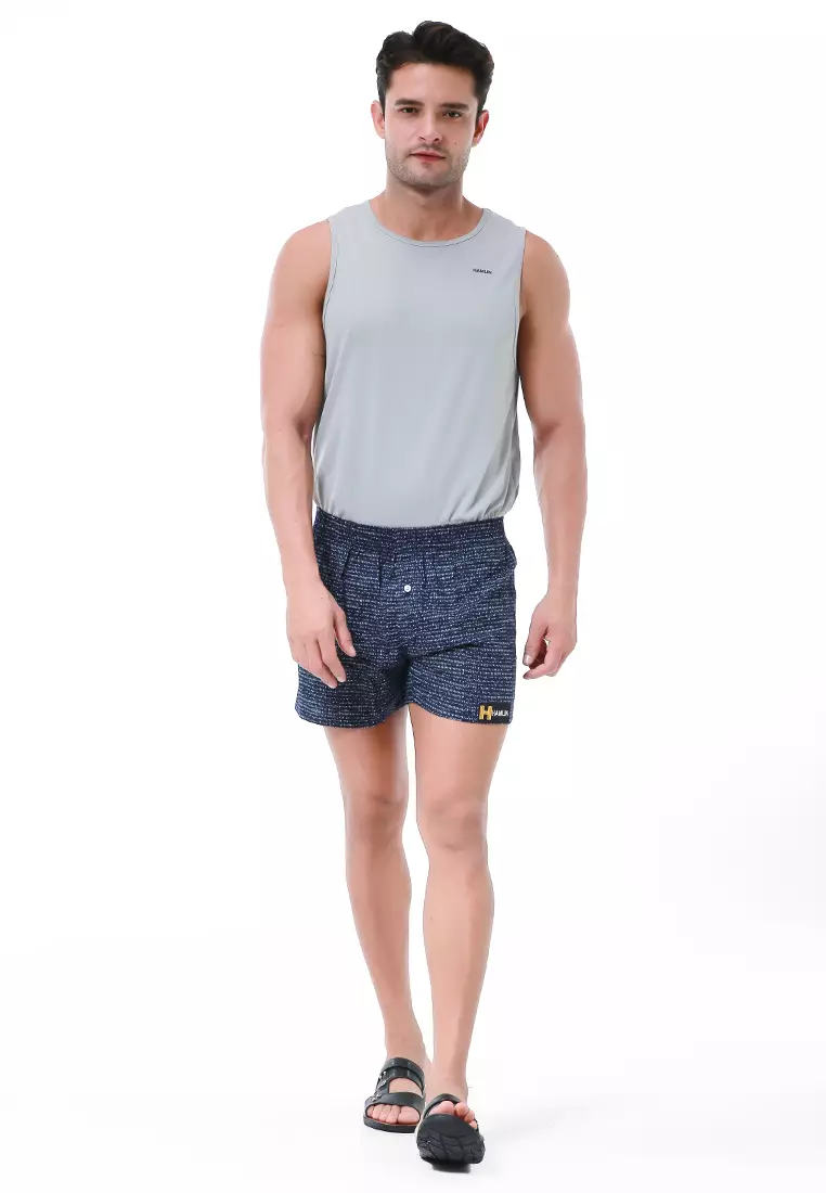 Grissham Celana Pendek Pria Short Boxer Comportable Material Cotton ORIGINAL - Blue