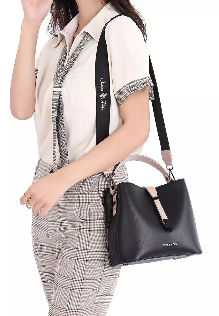 Women's Top Handle Bag / Sling Bag / Crossbody Bag (Tas Selempang / Tas Tangan) - Hitam