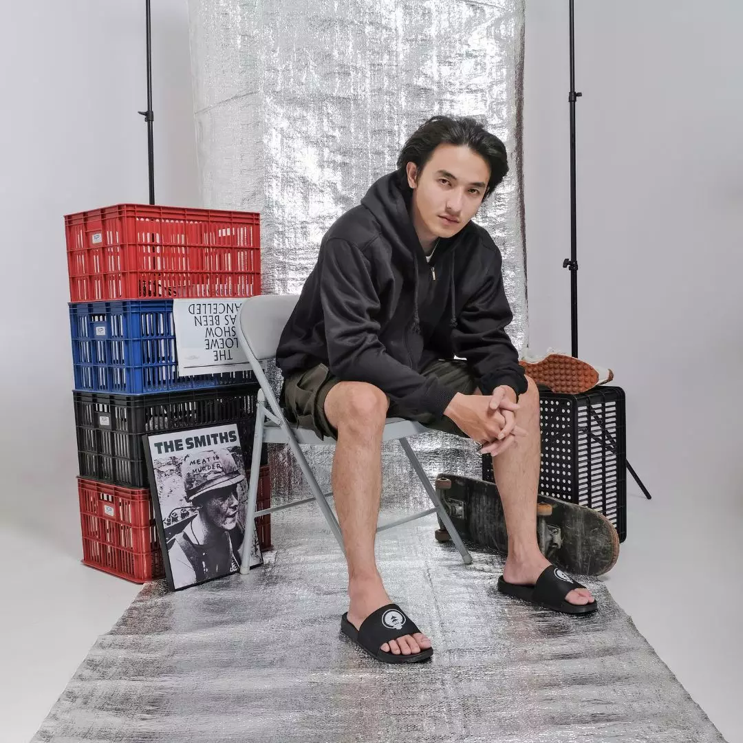 Cogen Sandal Slop Sandal Slip On Sandal Slide Pria Sendal Karet Hitam Basic RB Series