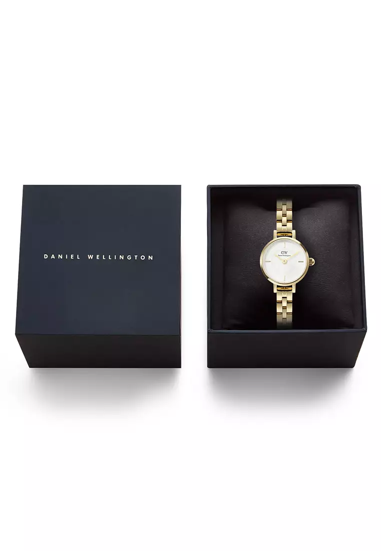 Petite Mini Arch 3-Link White Gold Women Watch stainless steel watch DW Official Authentic Original