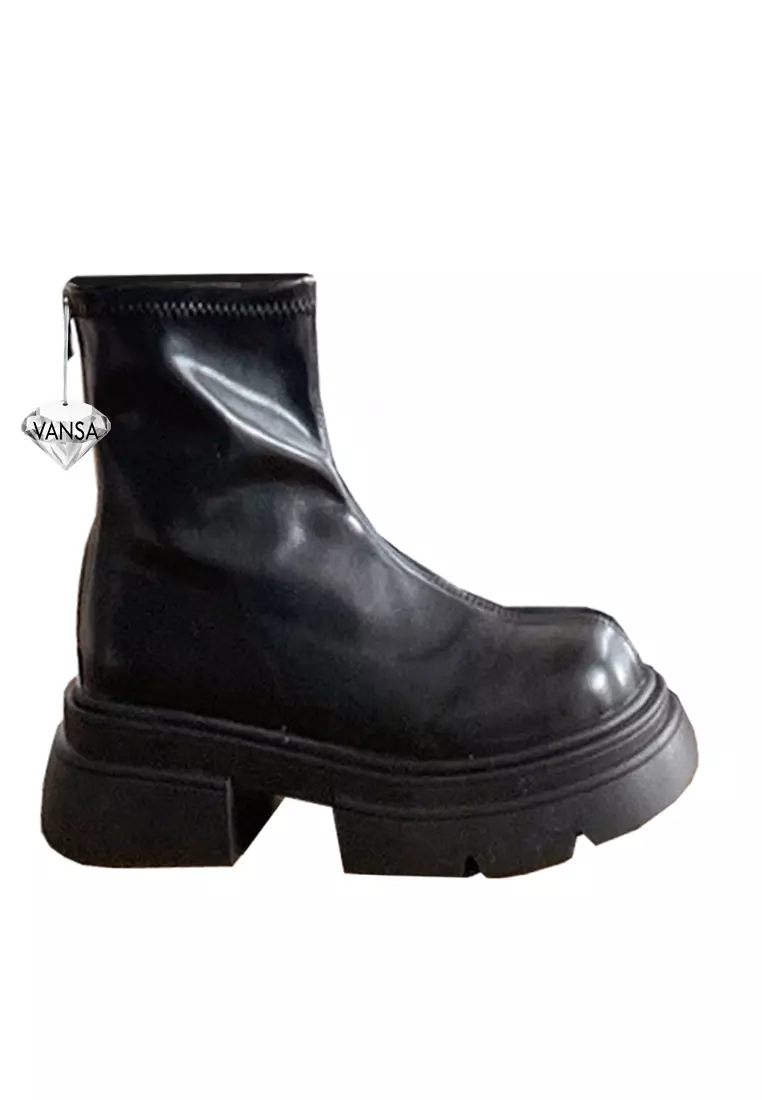 Discount on Twenty Eight Shoes  shoes - SKU: VANSA Fashionable Platform Short Martin Boots VSW-B-8551