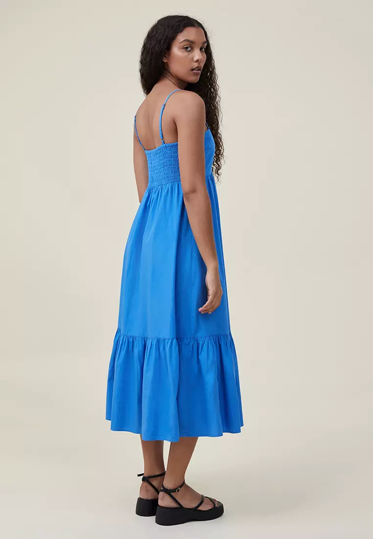 blue cotton dress