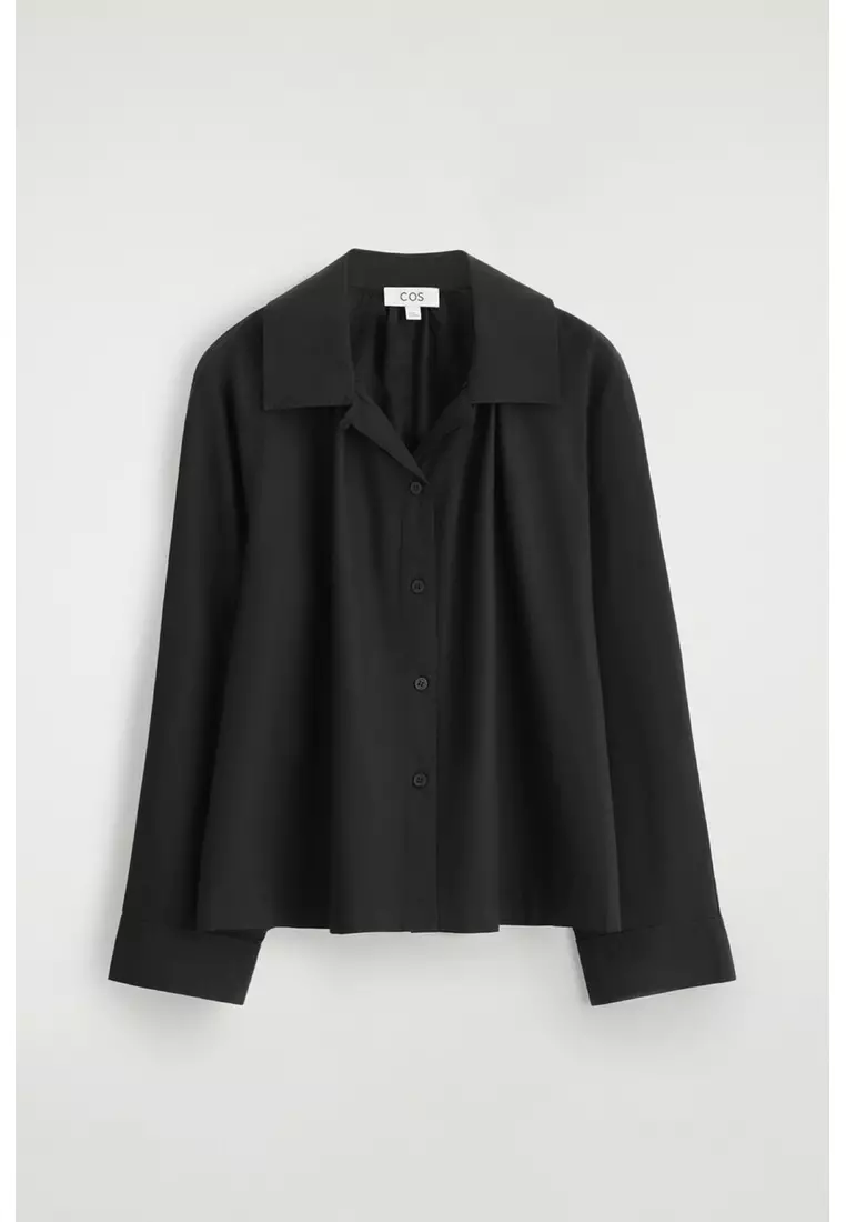 GATHERED PIMA COTTON SHIRT