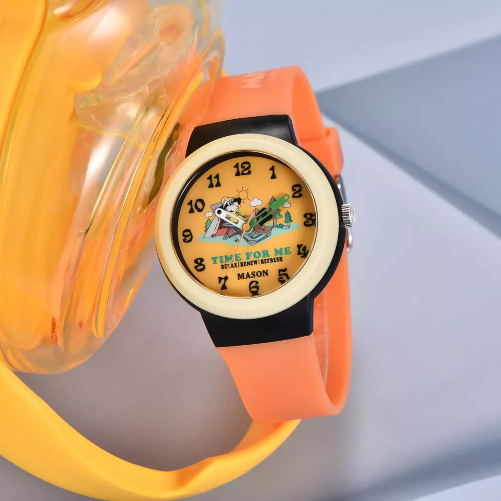Mason Jam Tangan Anak Pria - Orange Black - Rubber - MAB-3217T-DS-OR