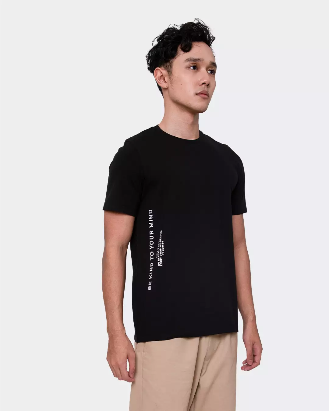 MANZONE Kaos pria lengan pendek SPOT- BLACK