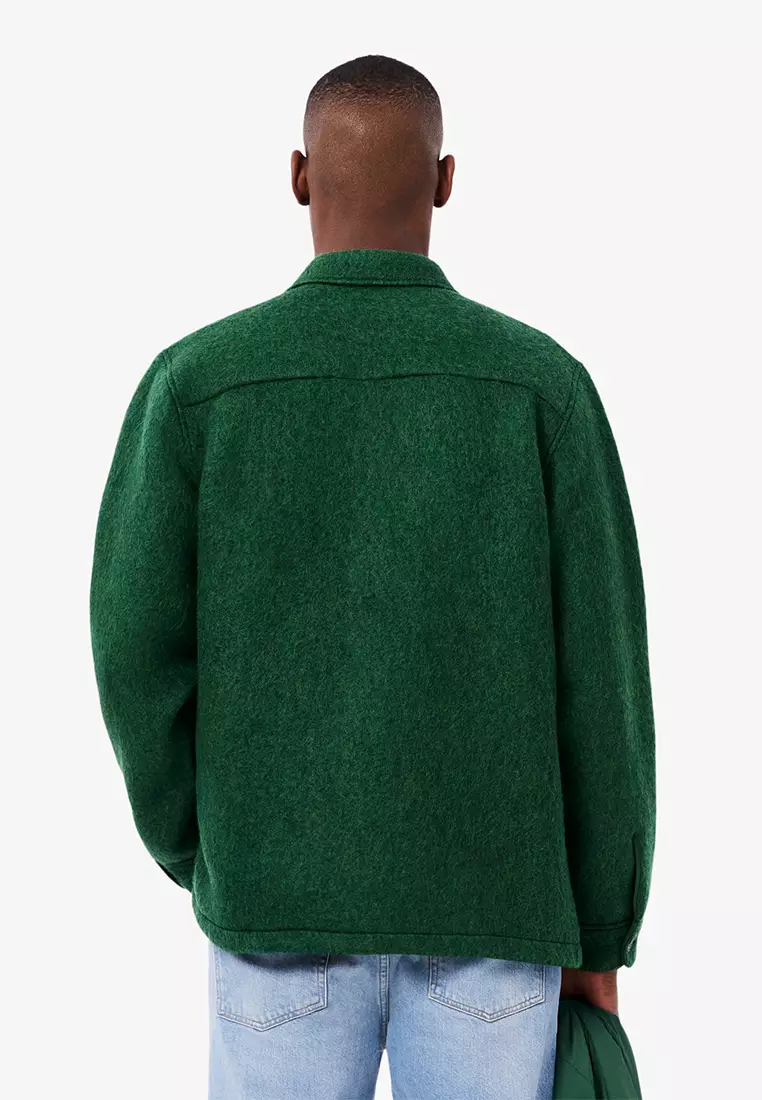 Wool Blend Felt Overshirt