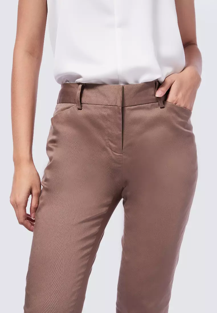 Basic Skinny Med Rise Manhattan Editor Pants