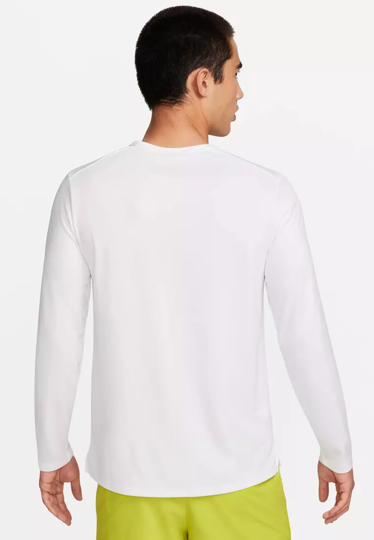 Long sleeve white running top hotsell