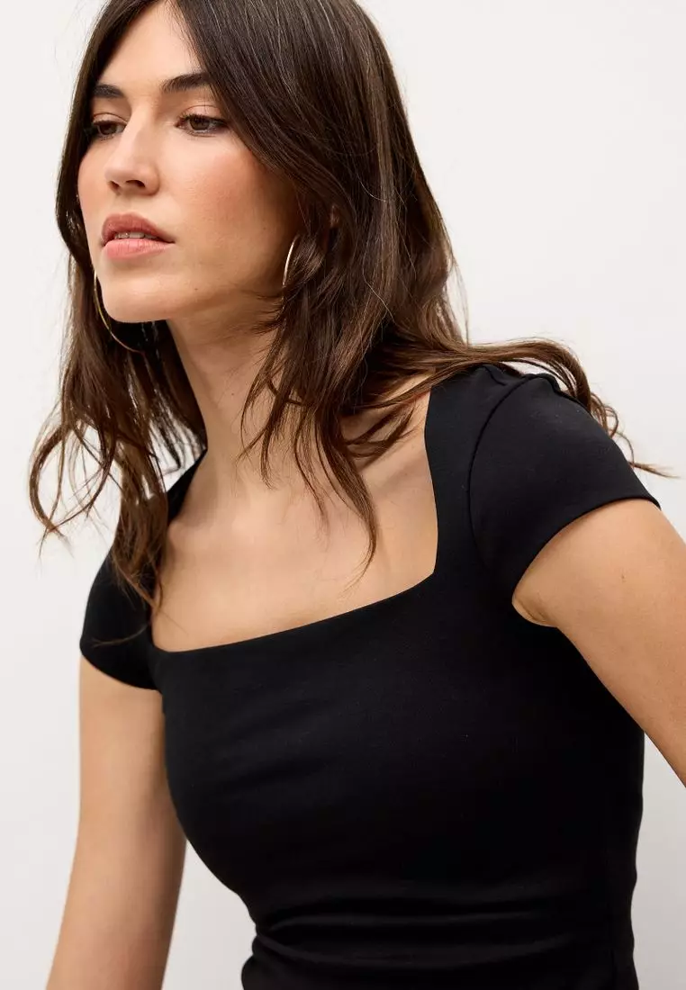 Buy NEXT Square Neck Short Sleeve T-Shirt 2025 Online | ZALORA
