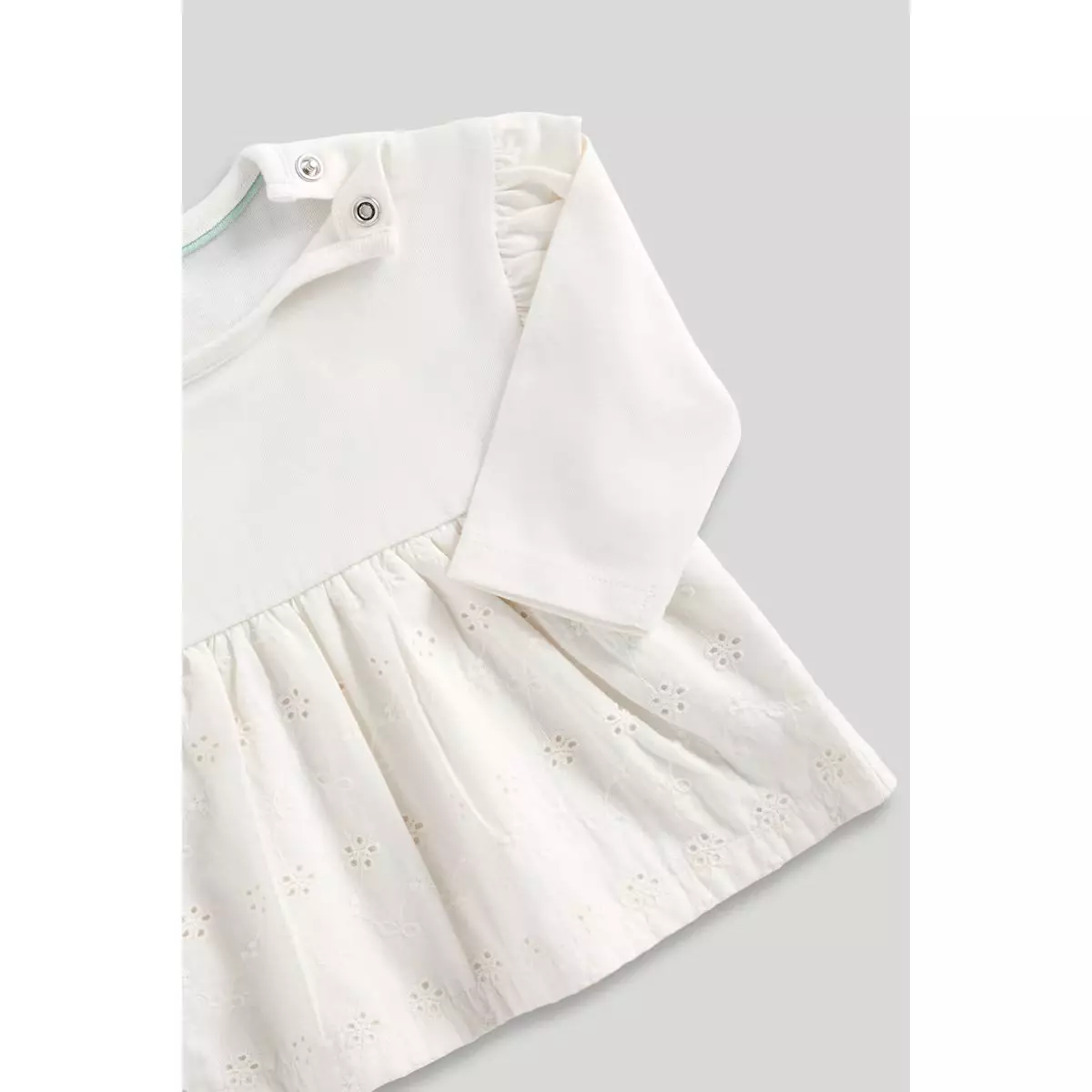 Mothercare Broderie Top and Leggings Set - Set Baju Bayi Perempuan (Krem)