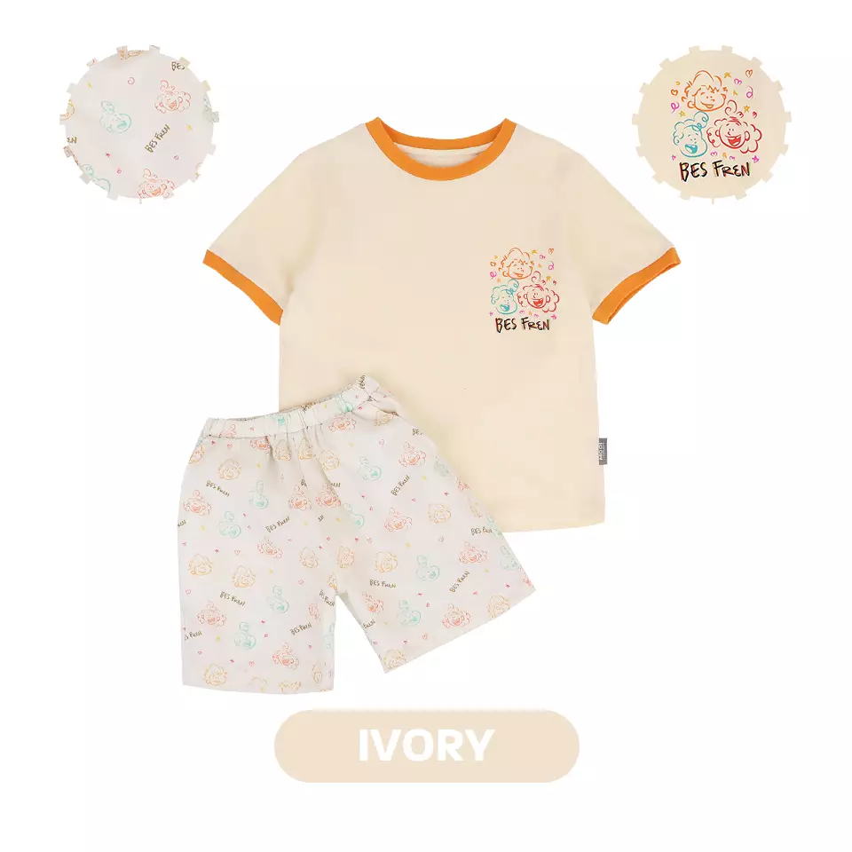 Mooi x Jumbo Setelan Anak Vintage Set - Ivory