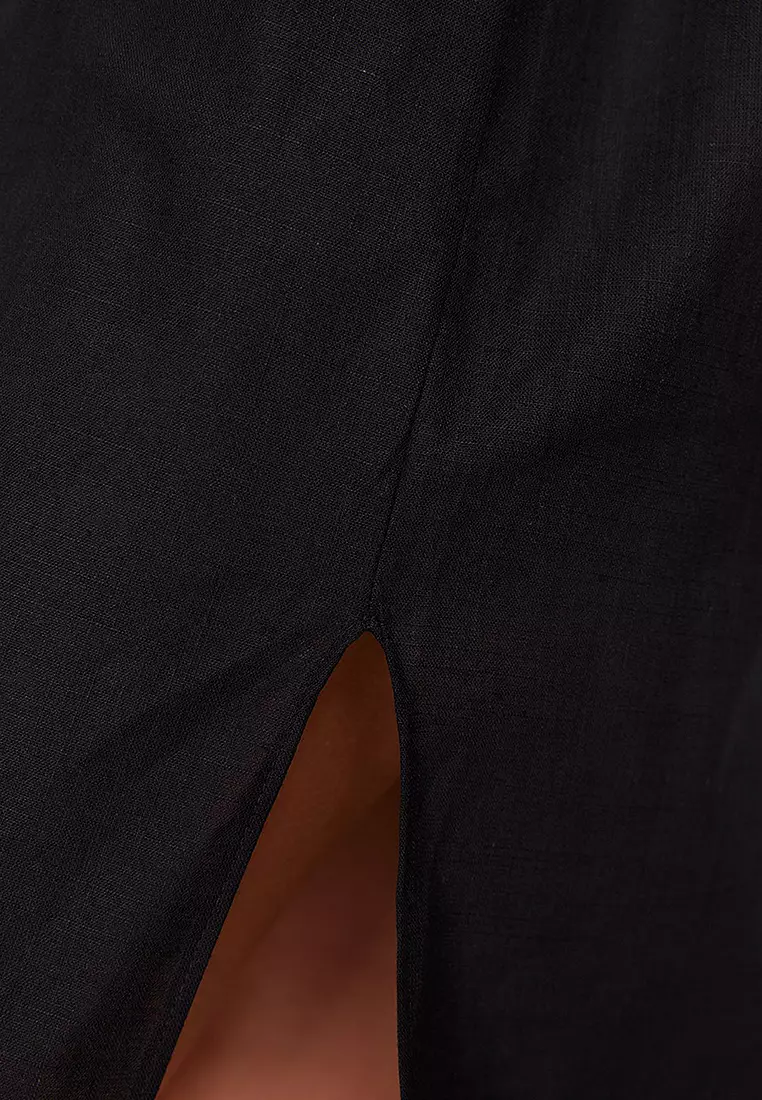 Cotton Slit Oversized Beach Mini Dress