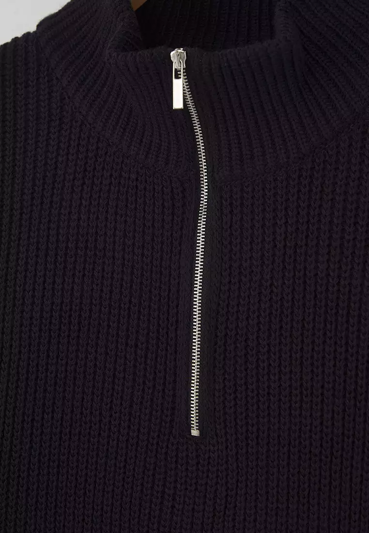 Plus Size Half-Zip Knit Sweater