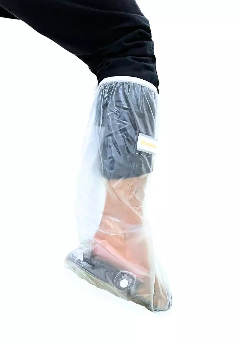 Bells Cover Hujan Sepatu dengan Reflektor Cahaya Gender Unisex Material Rubber ORIGINAL - Transparan