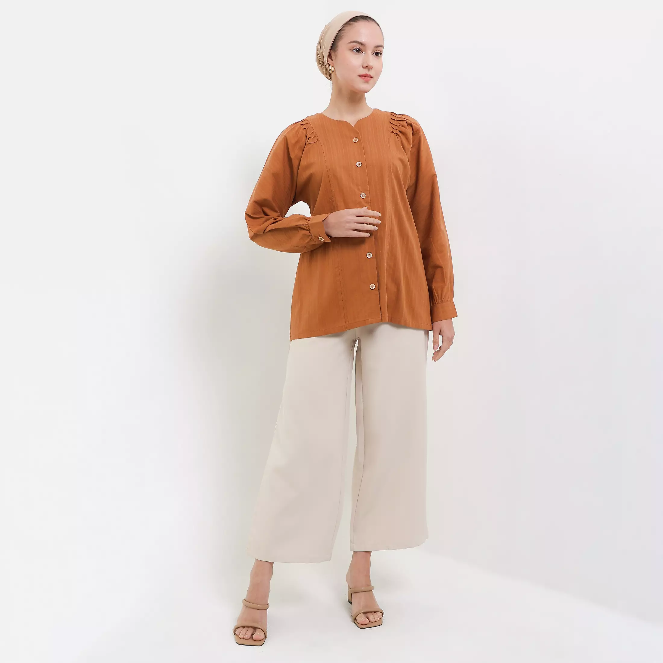 MFMW Maheswari Atasan Blouse Brown