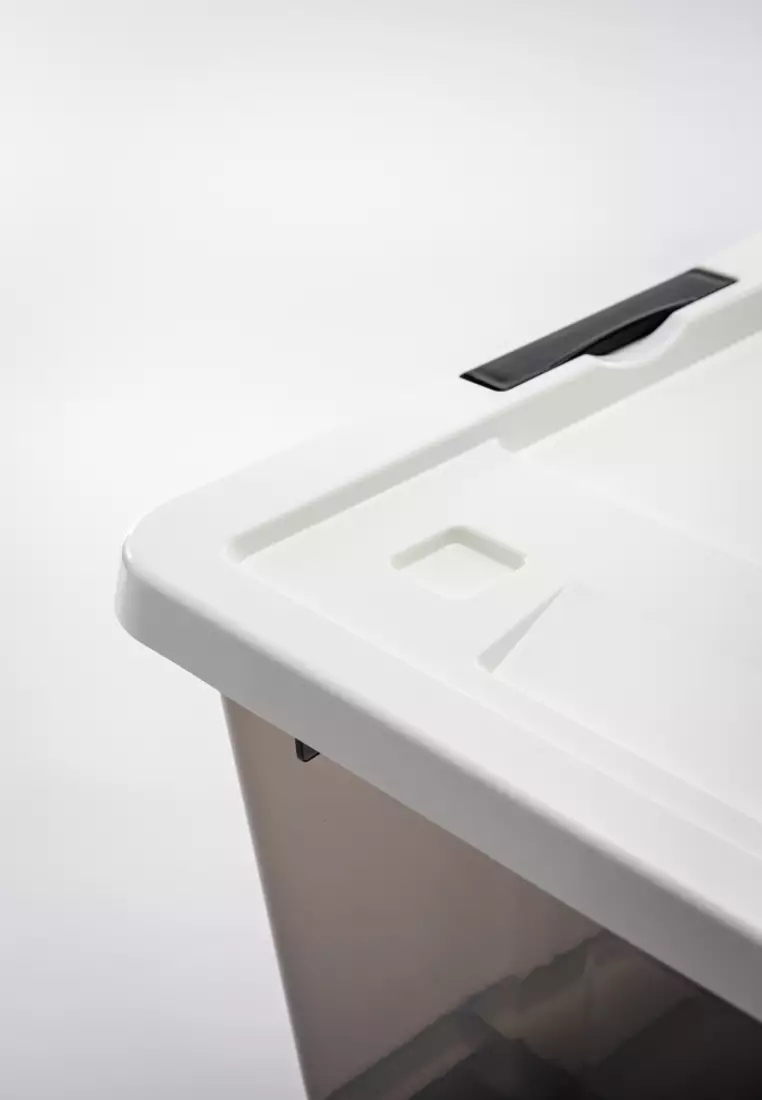 Buy HOUZE HOUZE 'EDGY' 16L 52L Storage Box with Wheels (Smoke Grey