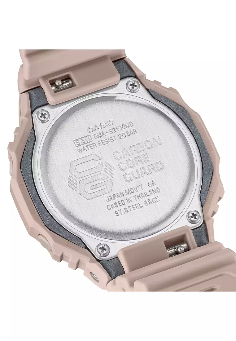Jam Tangan Analog-Digital Wanita Casio G-Shock GMA-S2100MD-4A Rosegold - Resin Strap