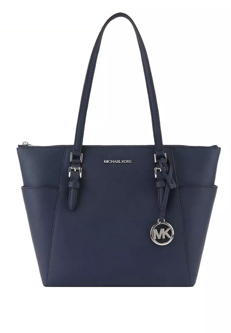 michael kors charlotte large top zip tote bag