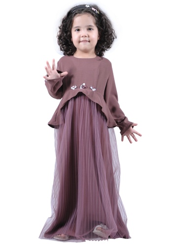 LARA NOUR purple Kids Jubah Dress Elsa F04B9KADA388C6GS_1