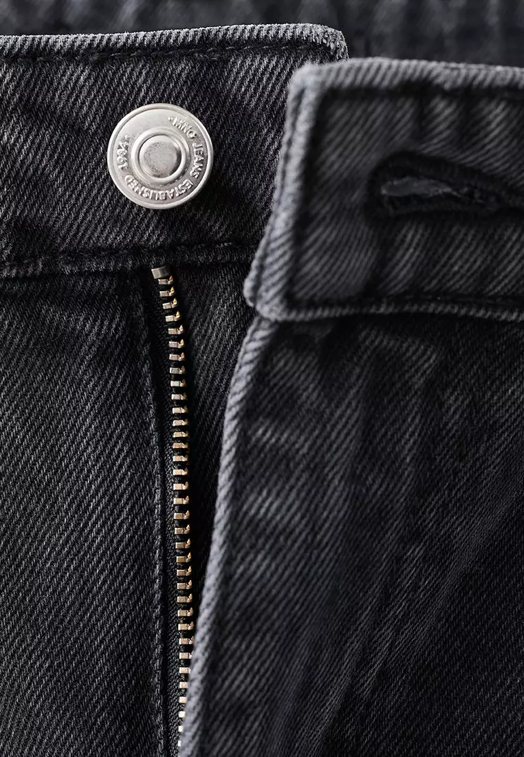 Mid-Rise Straight Jeans