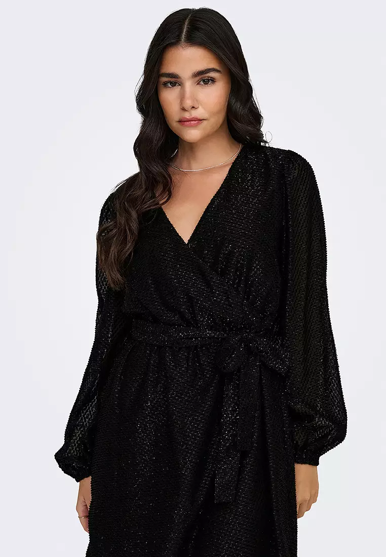 Roxy V-Neck Wrap Dress