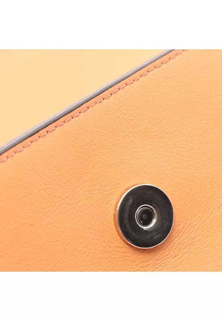 Pre-Loved Chloé FAYE Faye Shoulder bag leather suede coral orange
