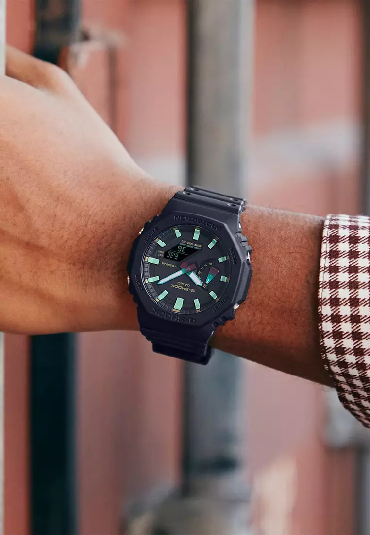G-Shock Analog Digital GA-2100RC-1ADR - Jam Tangan Pria - Resin Strap