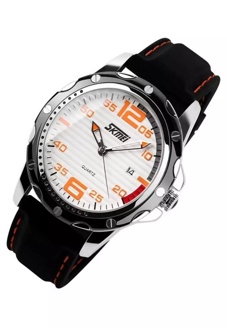 Jam Tangan Casual Analog Pria Waterproof Strap Tali Material Silicon DF17 ORIGINAL