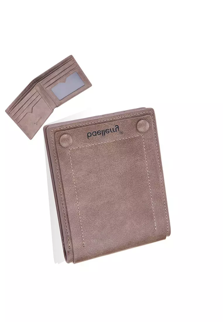 Dompet Pria Motif Polos Style Korean Bahan Kulit PU Leather Premium Quality ORIGINAL