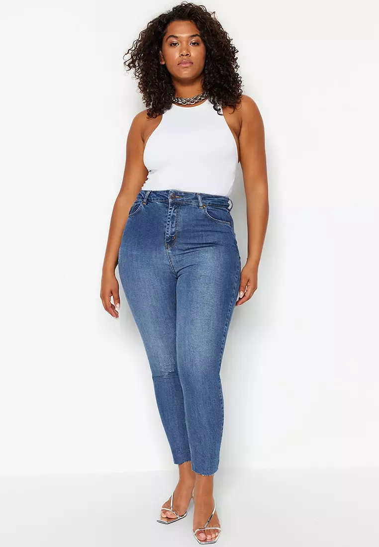 Cheap plus size stretch jeans shop
