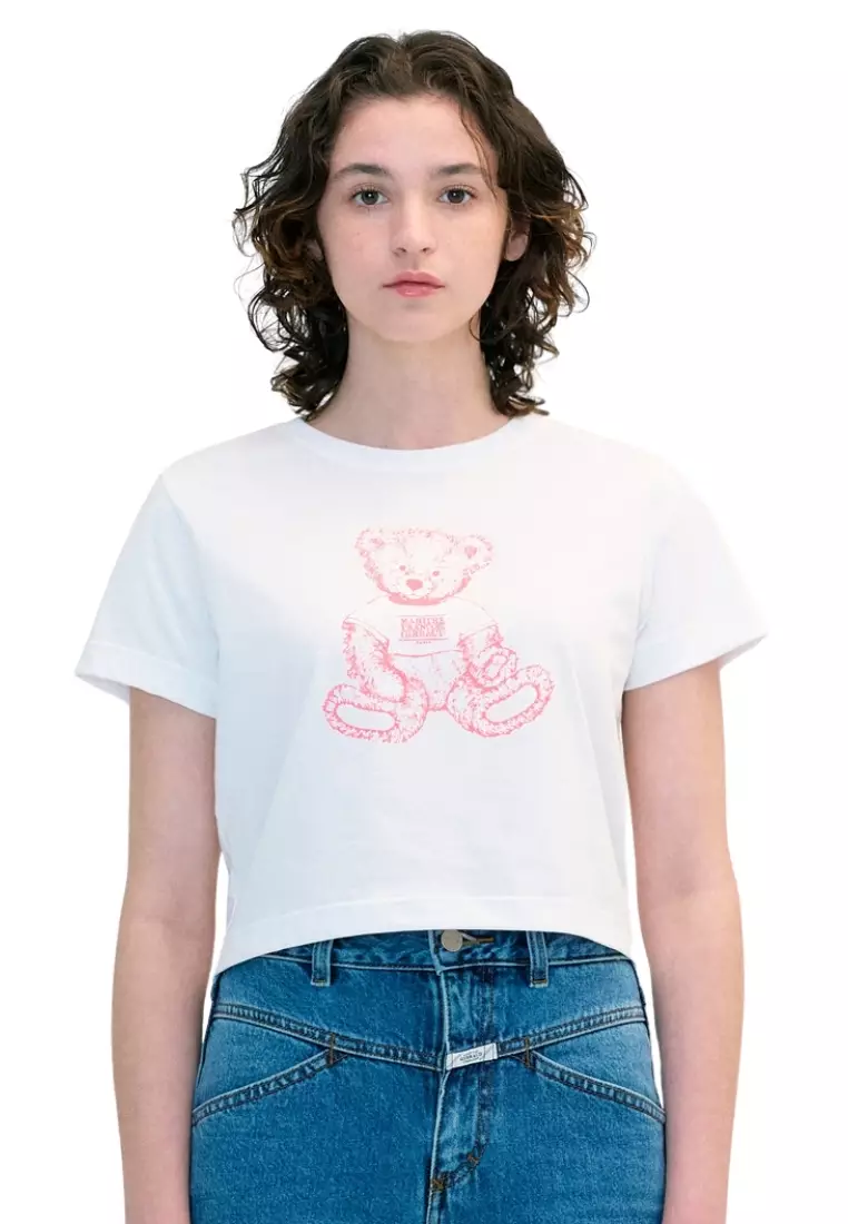 ★Marithe + Francois Girbaud★ DOODLE BEAR TEE white W DOODLE BEAR TEE white - MARITHÉ+FRANҪOIS GIRBAUD