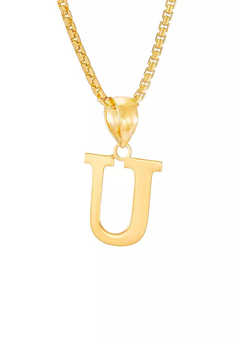 HABIB 916/22K Yellow Gold Alphabet Pendant STP060723(U)