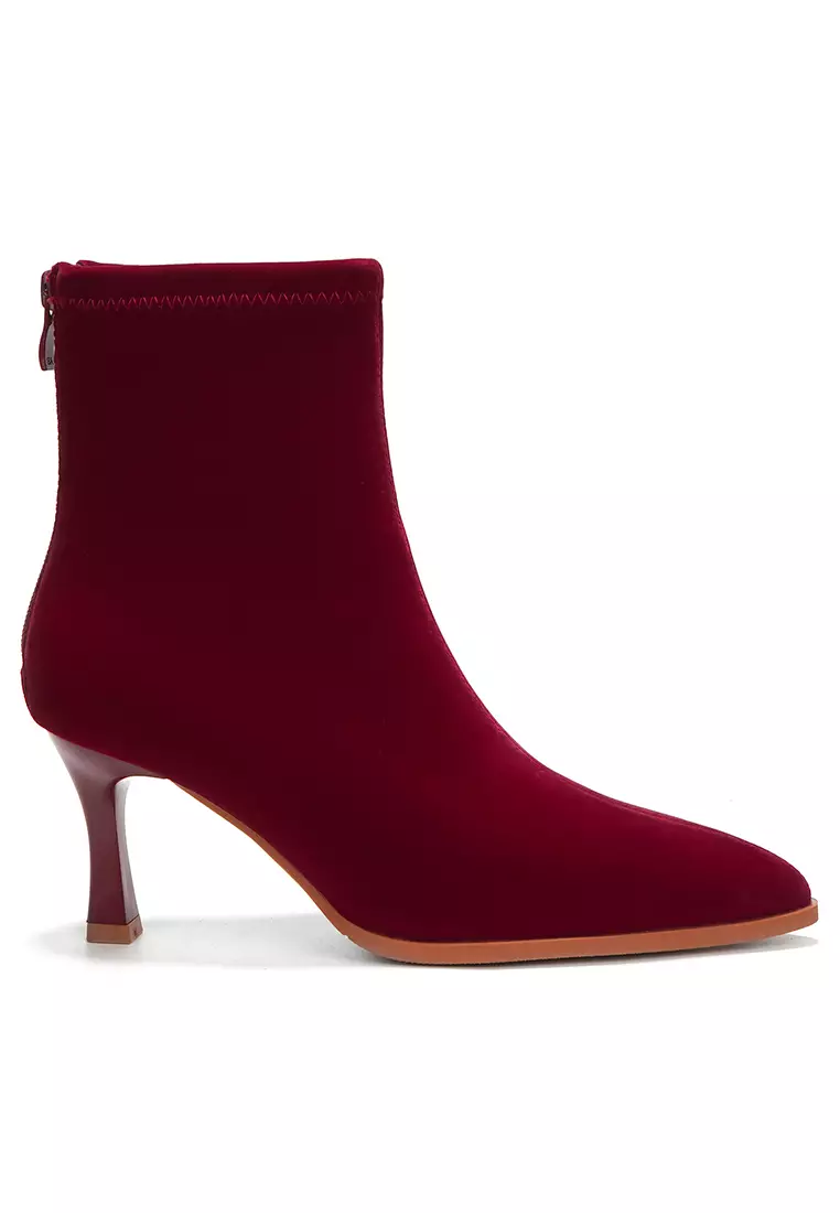 Discount on Twenty Eight Shoes  shoes - SKU: 7CM Spool Heel Pointed Ankle Boots BY8170-3