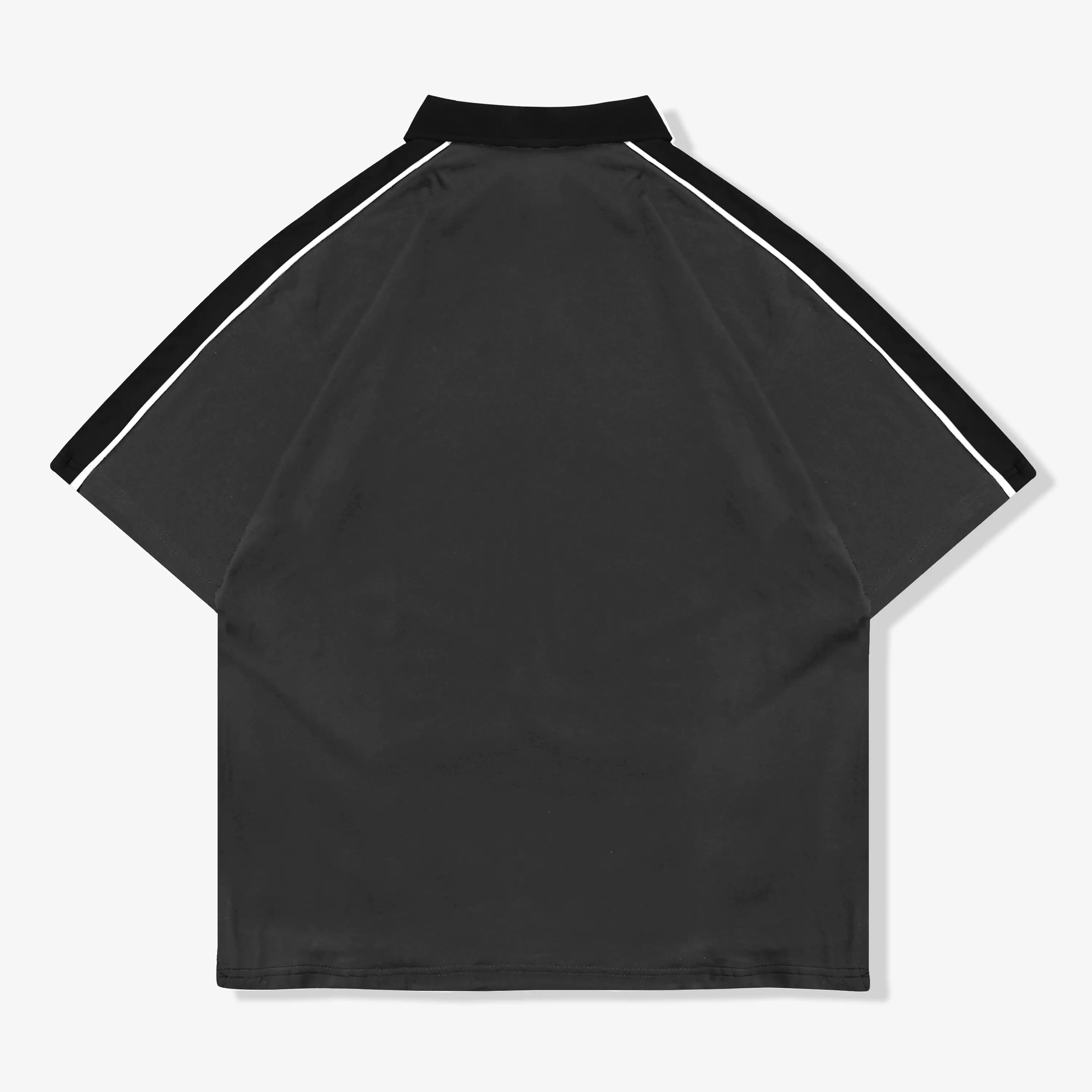 OOTDSUPPLY Oversize Polo Rugby Shirt V.4 Classic Grey Black | Kaos Polo Pria dan Wanita PSRGB-V4003