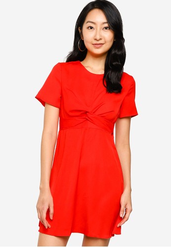 Jual Zalora Basics Twist Tie A Line Dress Original Zalora Indonesia