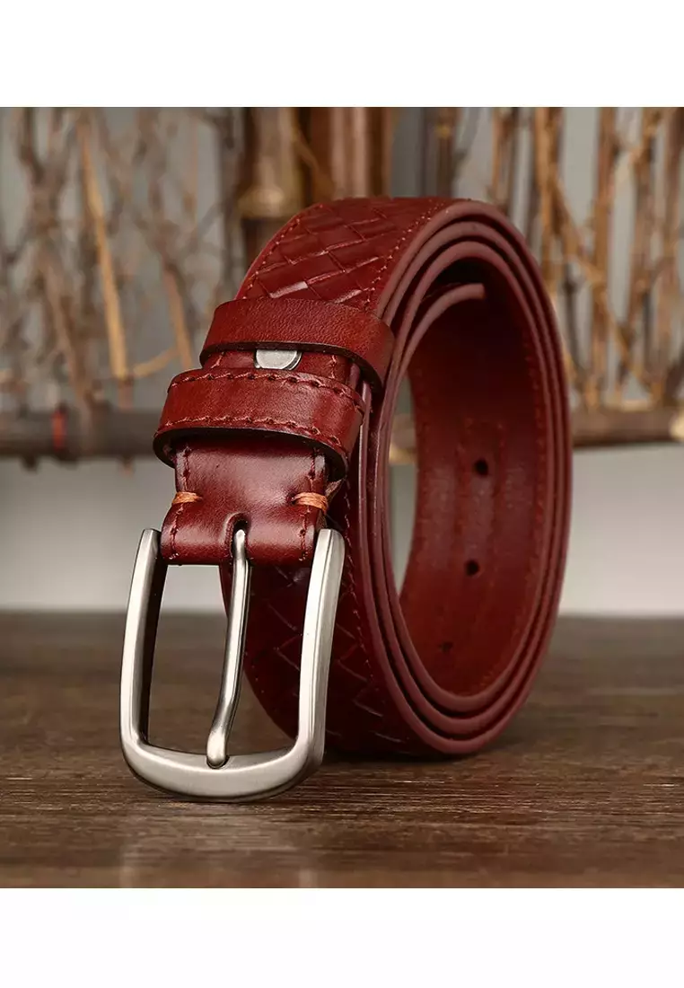 Vintage Woven Cowhide Belt
